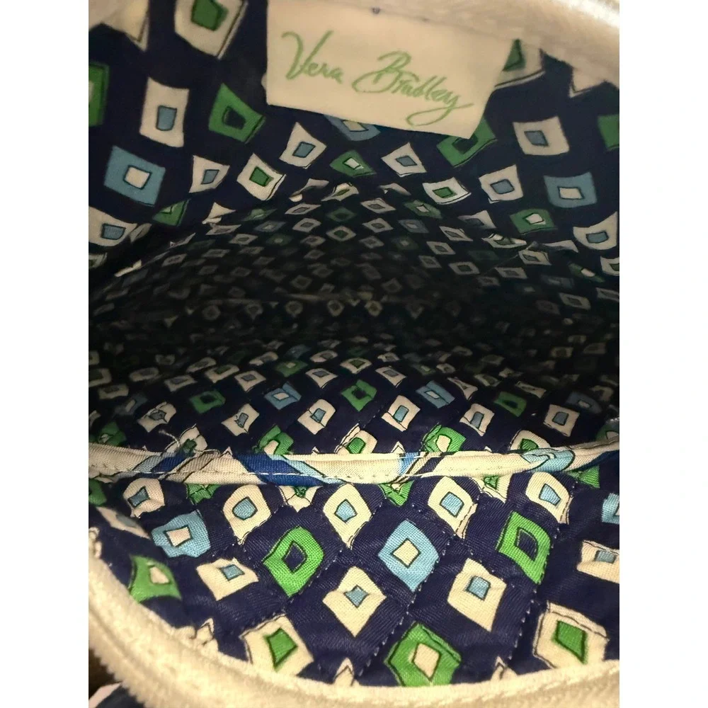 Vera Bradley Hipster Crossbody Bag Blue Bayou Floral Quilted Cotton‎ Purse